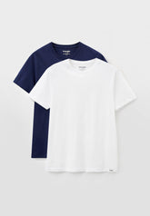 WRANGLER SS 2 PACK TEE MĘSKI T-SHIRT KOSZULKA NAVY W7BADH114 112131579